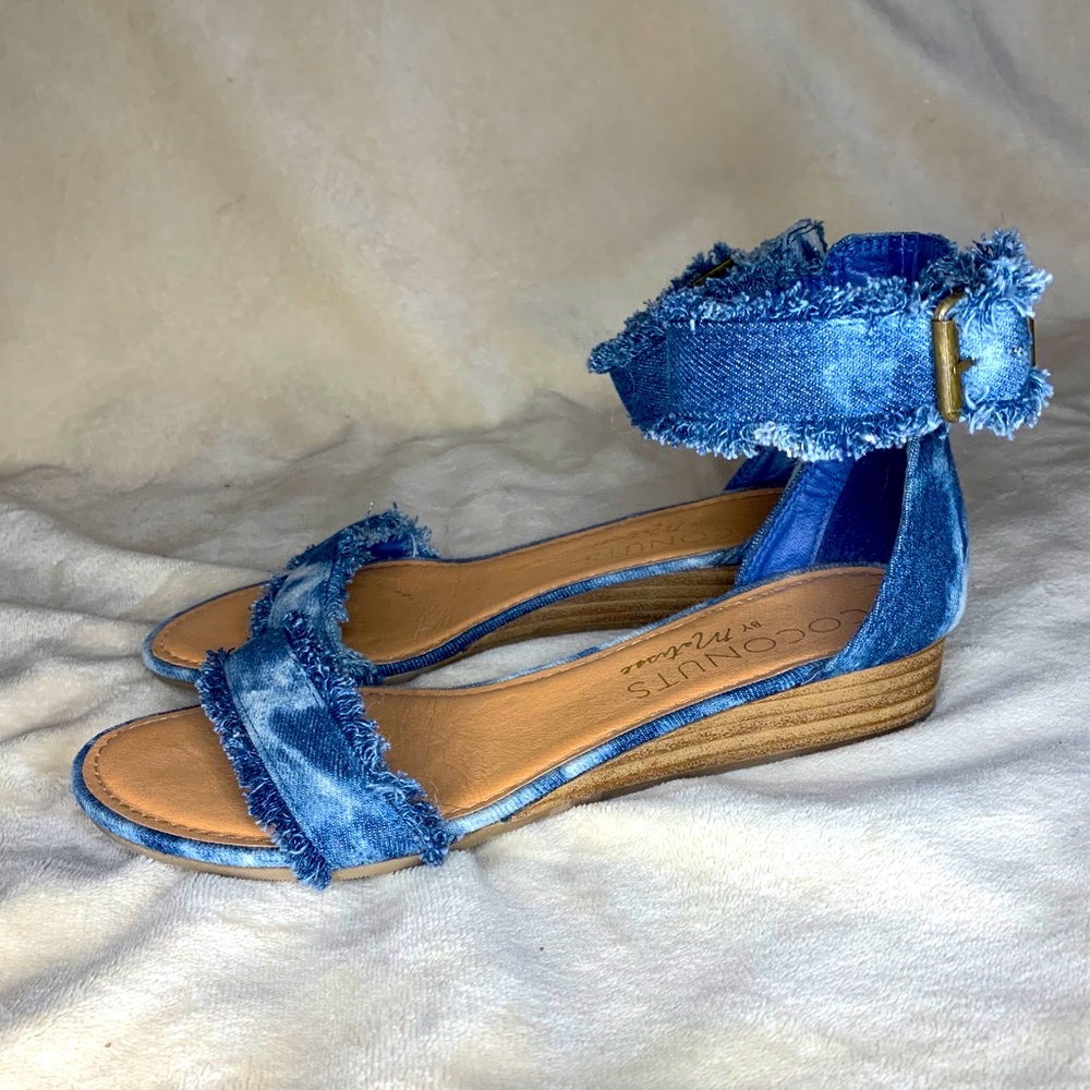 Denim strap sandals